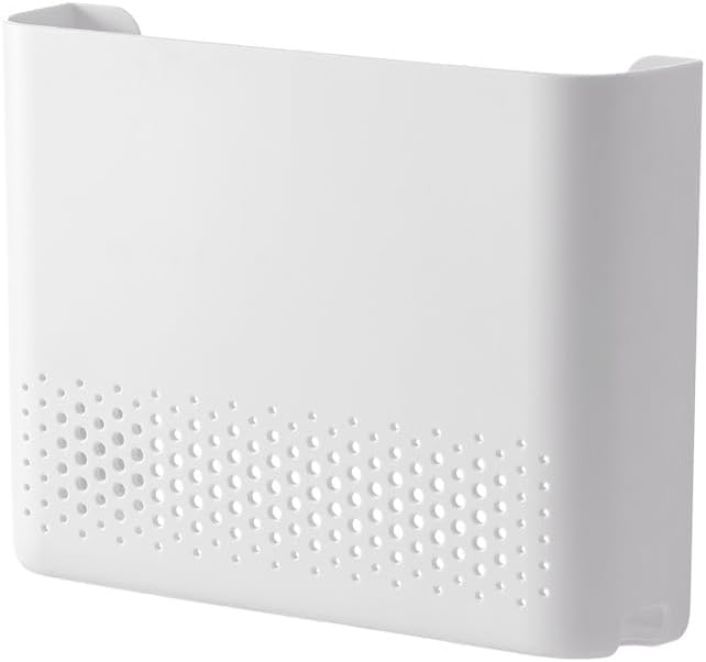 Wall Mounted Router Storage Box - No-Drill WiFi Router Organizer with Heat Dissipation Holes, Cable Management Box for Living Room, Bedroom, Study, Dorm, Apartment