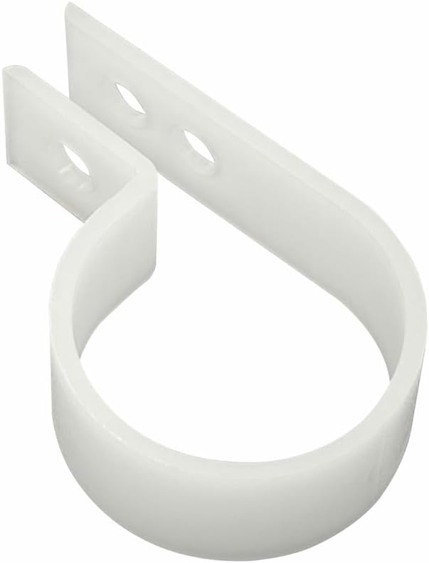 50 Pcs 1 Inch R-Type Nylon Cable Clamp,White 1" Plastic Wire Clips Fasteners Assortment for Wire Management