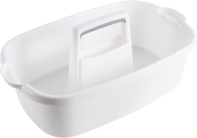 2-Pack Large White Cleaning Caddy for Cleaning Supplies with Handle