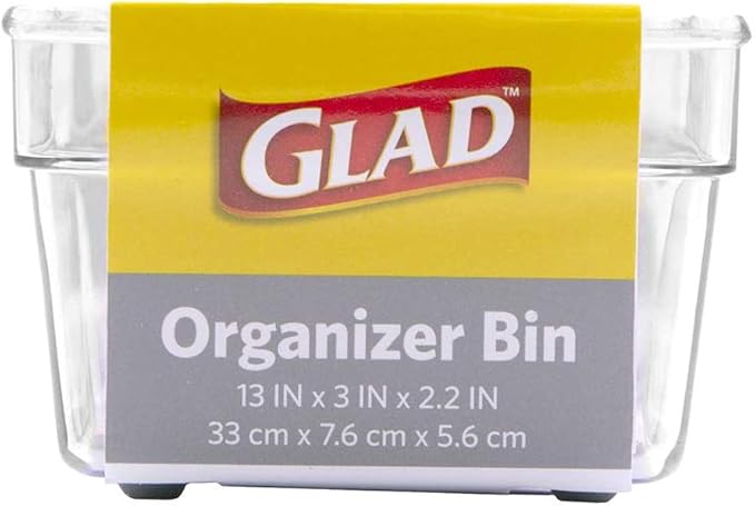 Glad Plastic Drawer Storage Tray, Heavy Duty Organizer Bin for Home, Kitchen