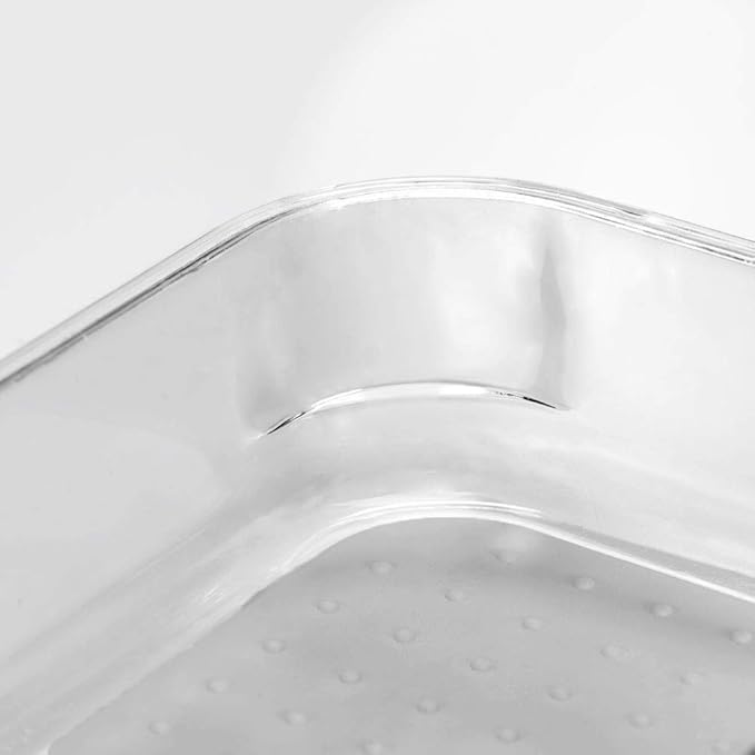 Madesmart Medium Clear Storage Bin Organizer, Premium Soft-Grip Lining
