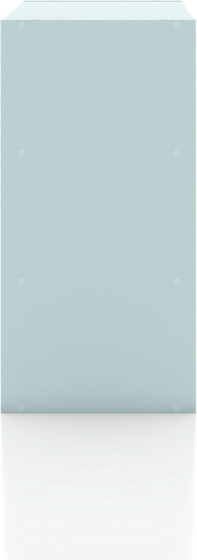 Homes: Inside + Out Apexa 4-Vertical Storage Organizer Shelves, Stackable Wood Bookcase for Organization, Dorm Teen Room Decor & Home Office, Light Blue