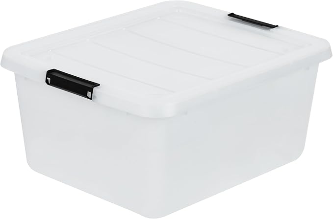 USA 18 QT Clear Storage Organizer with Removable Dividers