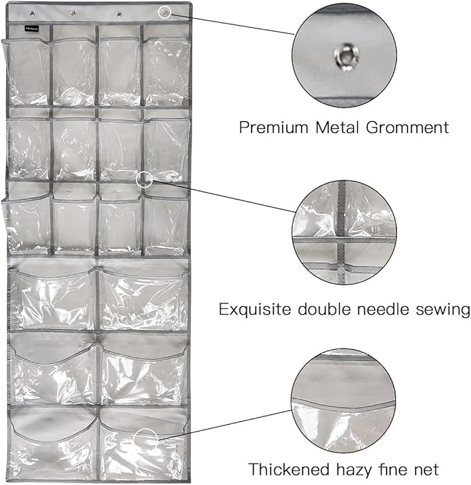 Extra Large Hanging Crystal Clear Over Door Shoe Organizer