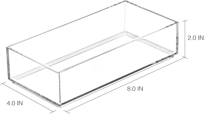 Clarity Plastic Drawer Organizer for Vanity, Countertop, Bathroom