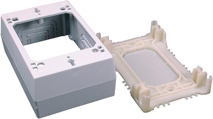 Legrand Wiremold C53 Cordmate II Cord Cover Low Voltage Data Comm Box, Organizer for Wall, Holds Up to 3 Cords or Cables, White (1 Pack)