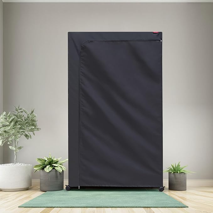 Shelving Cover Wire Shelf Covers Storage Rack Dust Cover,The Two-Way Zipper Design can be Opened up, Down, or All for Easy Access 42" WX18 DX72 H(No Shelves,Black)