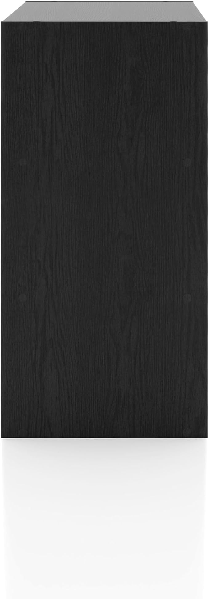 Homes: Inside + Out Apexa 4-Vertical Storage Organizer Shelves, Stackable Wood Bookcase for Organization, Dorm Teen Room Decor & Home Office, Black
