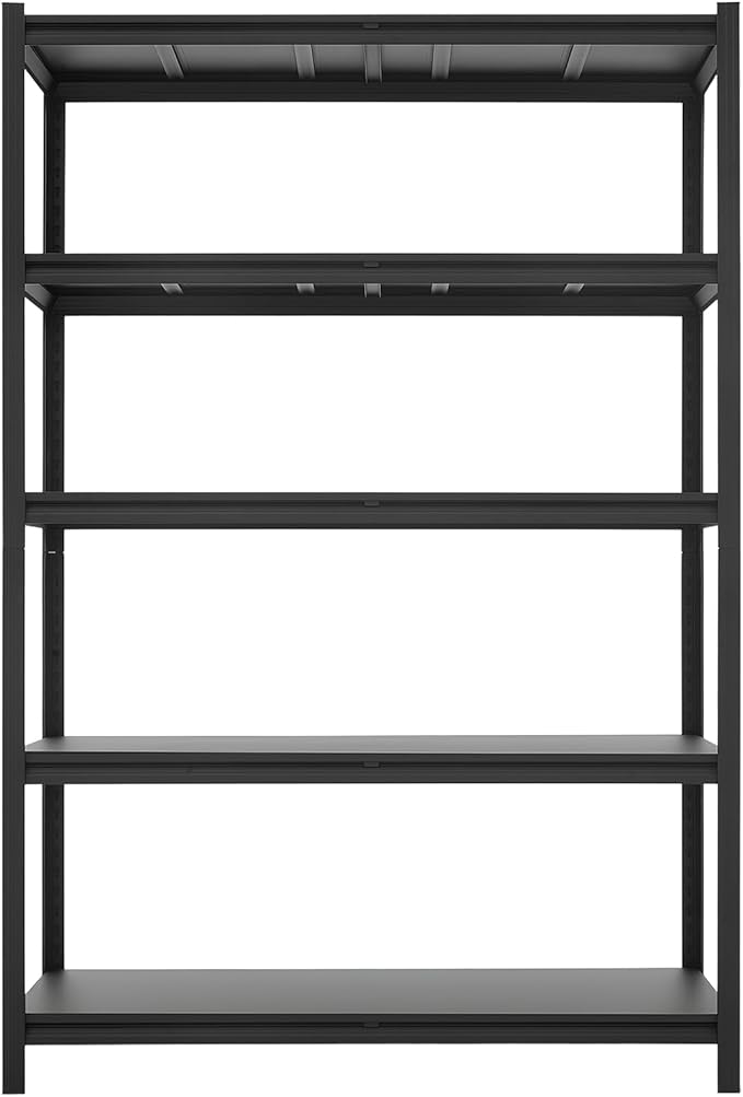 VEVOR Garage Shelving, 5-Tier Adjustable Storage Shelves, 3000 lbs Heavy Duty Garage Shelves, Metal Utility Rack Shelf for Garage Workshop Warehouse Basement, 48.43" W x 20.55" D x 71.38" H