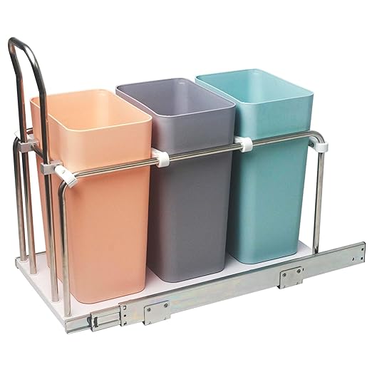 Pull Out Trash Can Rack for Cabinet Kitchen