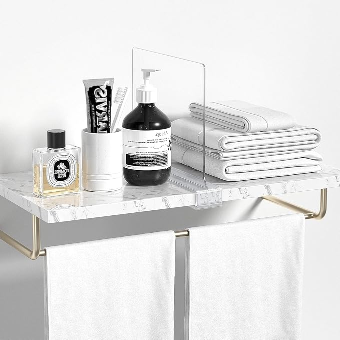 4 PCS Shelf Dividers for Closet Organization Acrylic Clear Closet Shelf Divider for Wooden Shelving Suitable for Wooden or Vertical Shelves Or Bedroom, Kitchen and Office