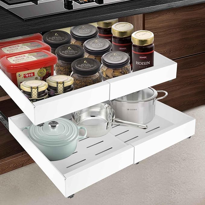 21" Deep Expandable Pull Out Cabinet Organizer