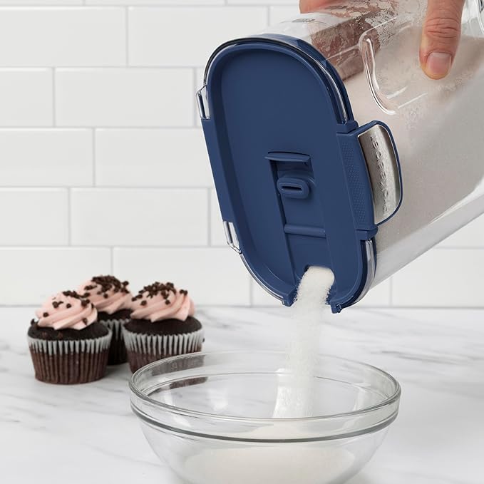 ProKeeper+ Airtight Food Storage Container Set, Navy, 9-Piece