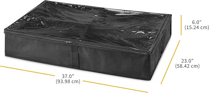Whitmor 4 Section Underbed Boot Bag Set of 2 - Black