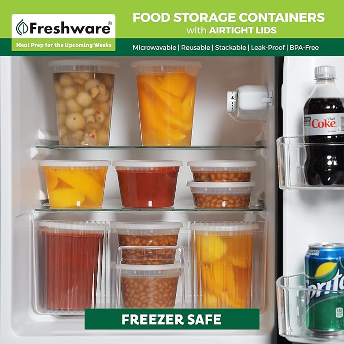 Food Storage Containers with Lids [60 Pack 8, 16, 32 oz