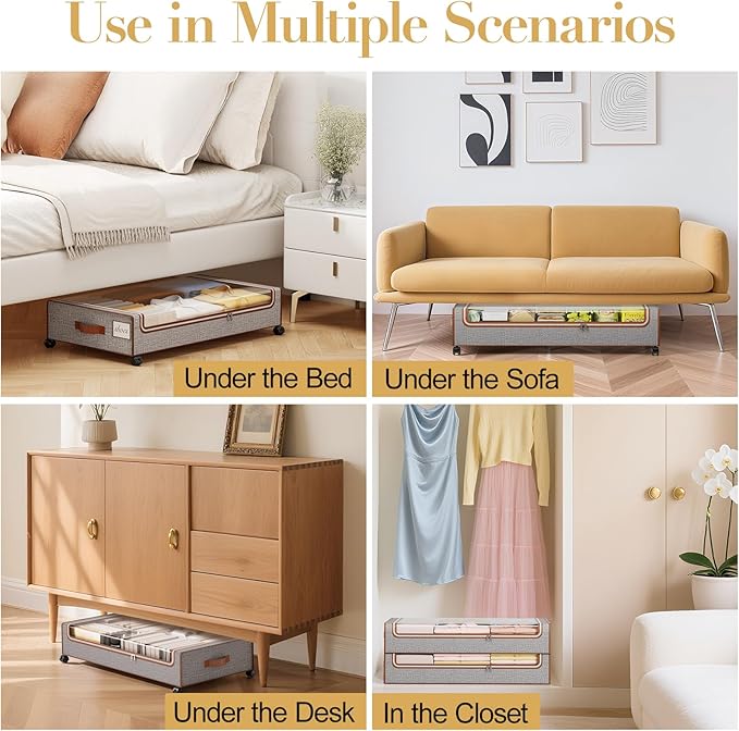 Under Bed Storage with Wheels, Shoes