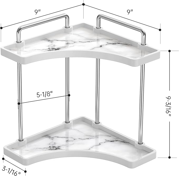 Ceramic Bathroom Corner Countertop Organizer