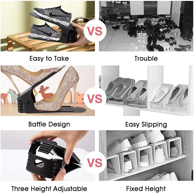Closet Shoe Organizer, Shoe Storage Organizer Shoe Rack for Closet Organization