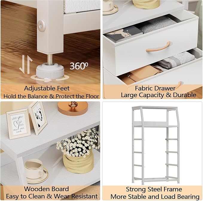 Tall 4 Drawers Dresser, Vertical Storage Tower for Bedroom, Hallway, Entryway
