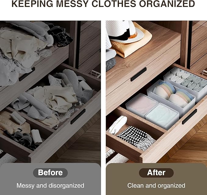 Drawer Organizer Clothes 18 Pack, White