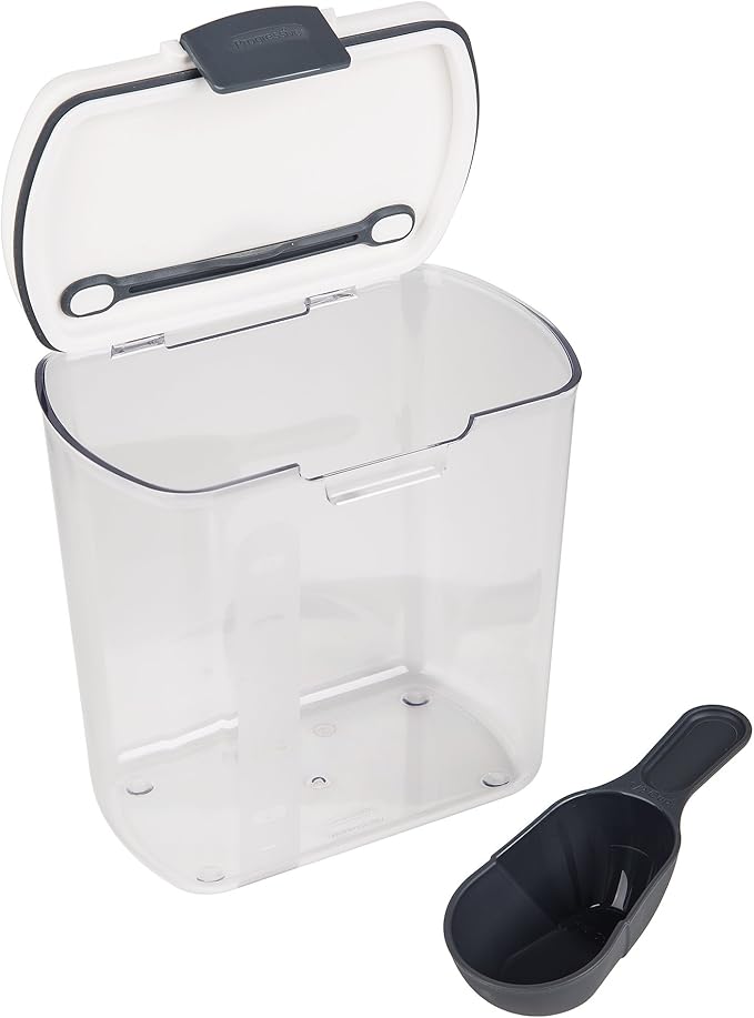 2.5-Quart Grain Storage Container with Hinged Lid, Clear, BPA-Free