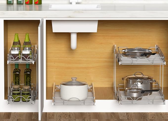 Pull Out Cabinet Organizer (18" W x 21" D), Pull out Drawers