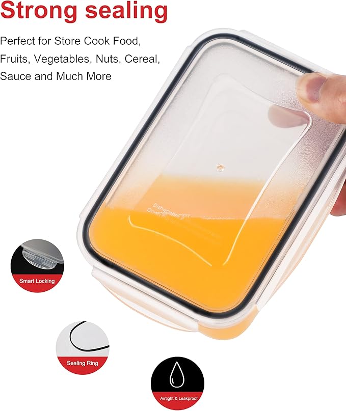 56 Pcs Large Food Storage Containers Set with Lids (28 Containers + 28 Lids)