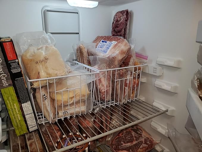 Wire Storage Baskets, Upright Freezer Organizer Bins, 3 Pack Freezer Baskets