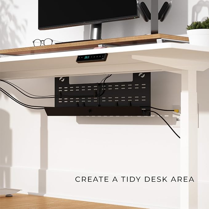 Under Desk Cable Management Tray and Computer Cord Raceway