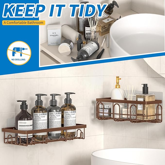 Shower Caddy 9 Pack, Brown 9 Pack