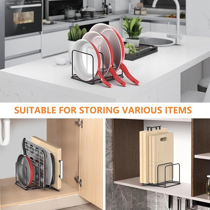 Kitchen Cabinet Organizer, Steel Cookware Rack
