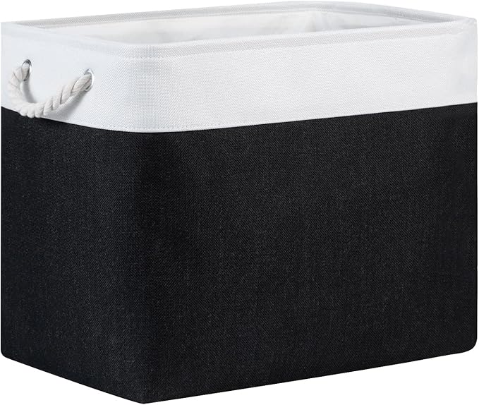 Bidtakay Baskets Extra Large Storage Bins for Clothes Set of 2 Black Baskets