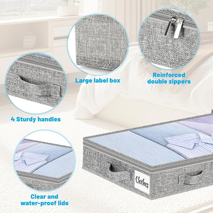 5 Inch Low Profile Under Bed Storage Drawer 2 Pack