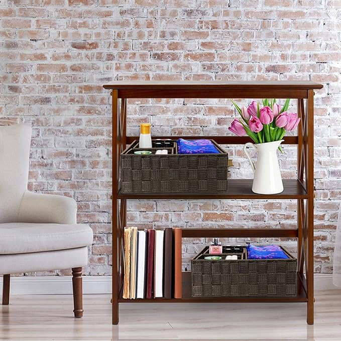 Woven Storage Baskets for Organizing, Brown
