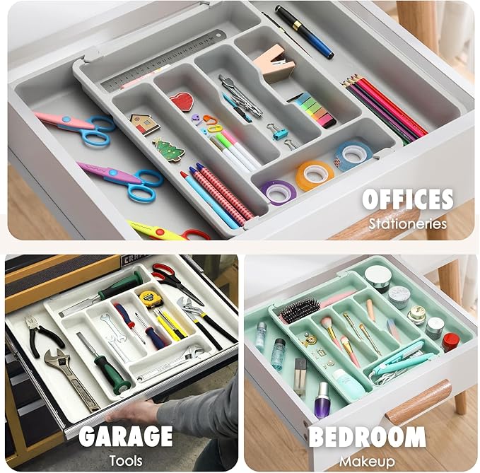 Heavy Duty Silverware Organizer for Kitchen Drawer & Utensils