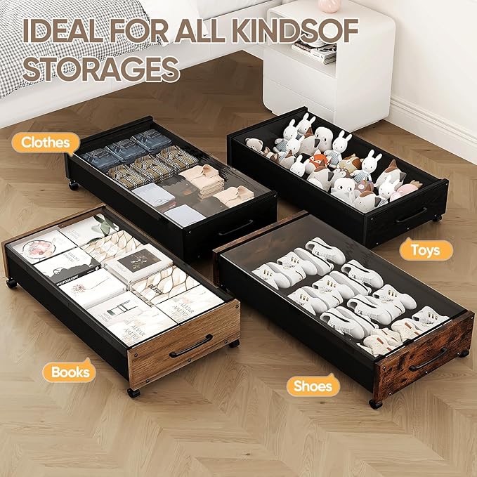 Under Bed Storage with Wheels, Vintage