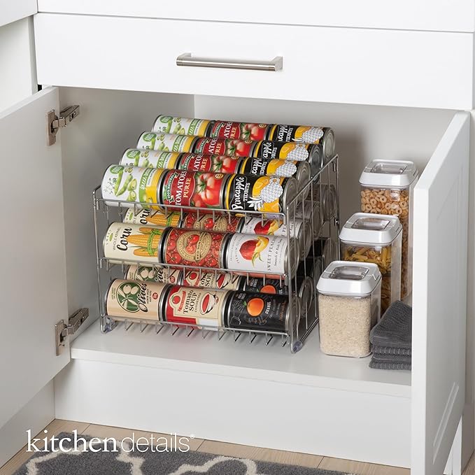 Kitchen Details 3 Tier Can Organizer, Freestanding Design