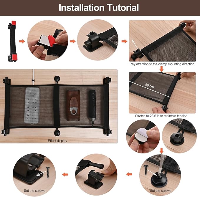 AURIZE Under Desk Cable Management Net