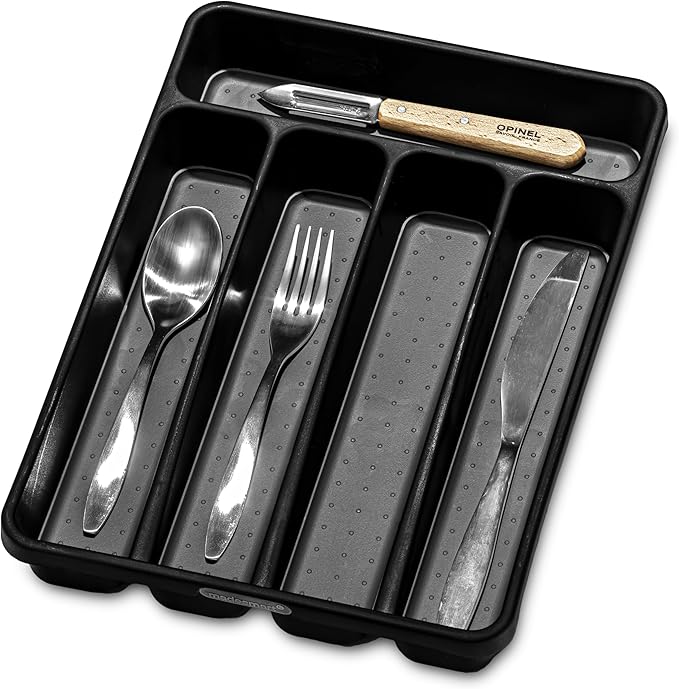 Madesmart Small Silverware Tray, Carbon