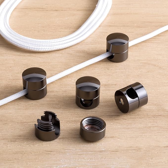 5 Sets Charger Holders for Cords, Black Adjustable Cable Anchor Holders
