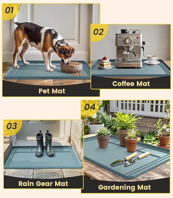 Under Sink Mats for Kitchen Waterproof, Teal
