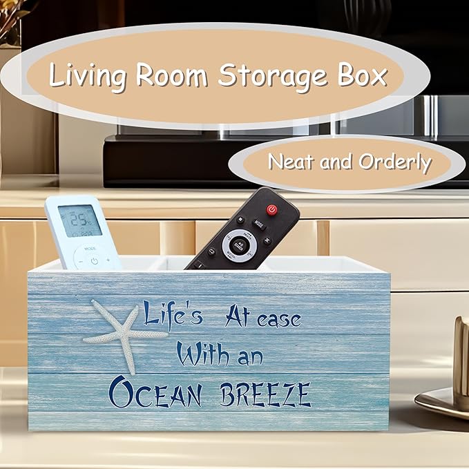 Coastal Beach Pen Pencil Holder for School Home Office Desk, Beach Decor Wooden Pencil Holder Sign Organizer for Home Office Desk Accessories, Coastal Gifts for Women Men