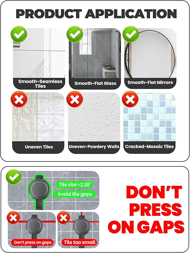 Corner Shower Caddy Suction Cup,Shower Shelves with Hooks,No Drilling Powerful Upgrade Suction Bathroom Corner Organizers and Storage,Removable Waterproof Rustproof Shower Shelf Bathroom Decor