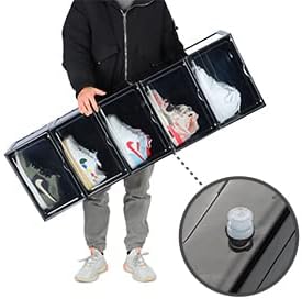 XL clear shoe storage boxes stackable