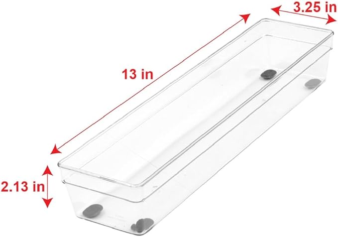 Glad Plastic Drawer Storage Tray, Heavy Duty Organizer Bin for Home, Kitchen