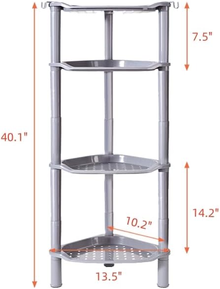 4 Tier Shower Caddy Corner, Plastic Shower Shelf Organizer for Inside Bathroom