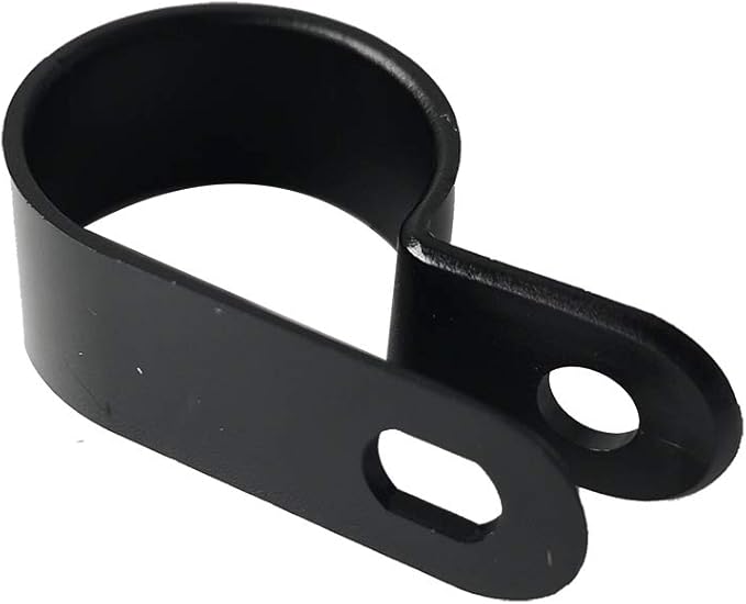 Cable Clamp 200 Pcs Black Nylon Screws Plastic R-Type Cable Clamp Clips Fasteners Assortment for Cable Conduit 6 Sizes 3/16" to 1"