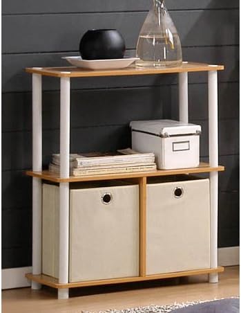 Furinno 99152BE/WH/IV 3-Tier Go Green Multipurpose Storage Rack Shelving Unit