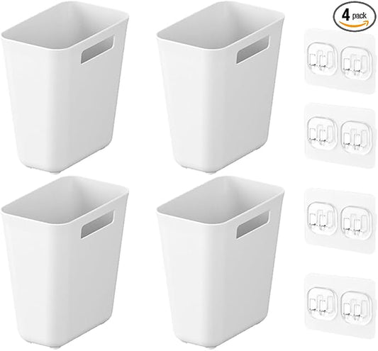 4Pcs Kitchen Cabinet Door Storage Bins, Wall Mount Organizer of Small Items