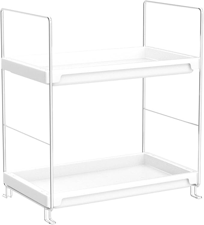 2-Tier Bathroom Countertop Organizer, Sliver